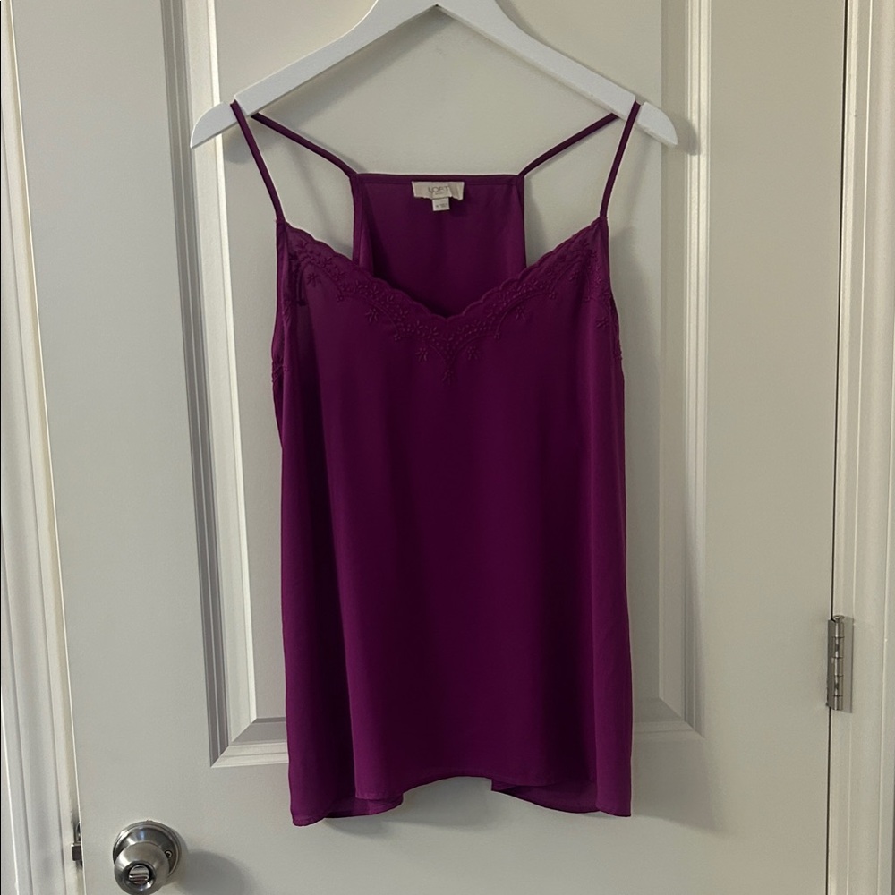 Purple Cami with Lace Detail